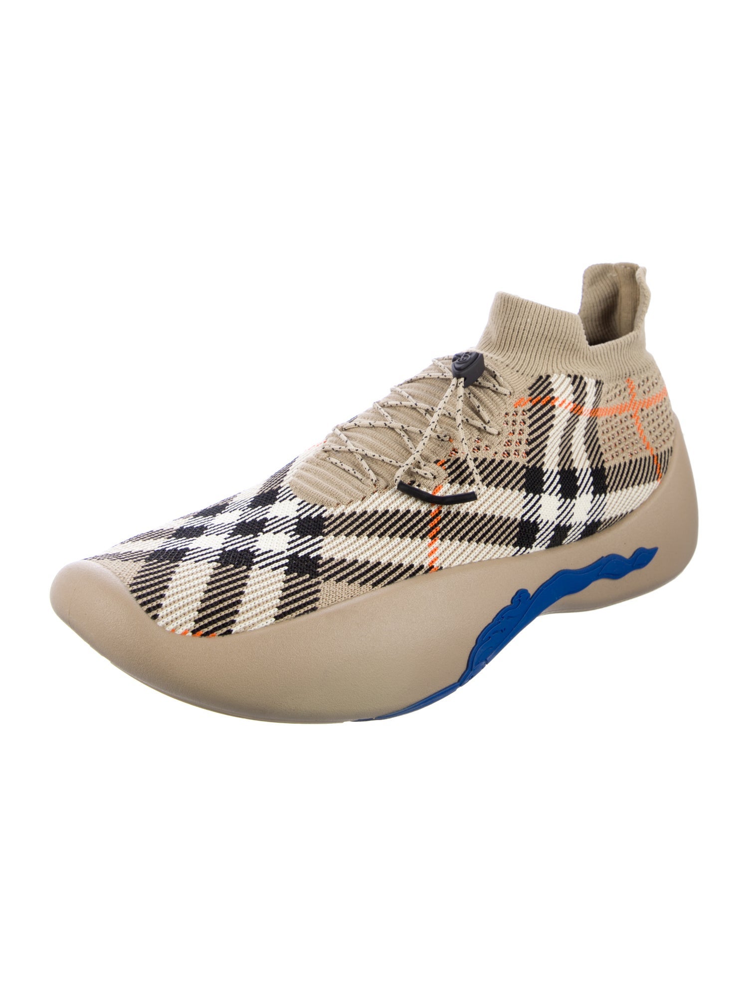Burberry Plaid Print Sneakers